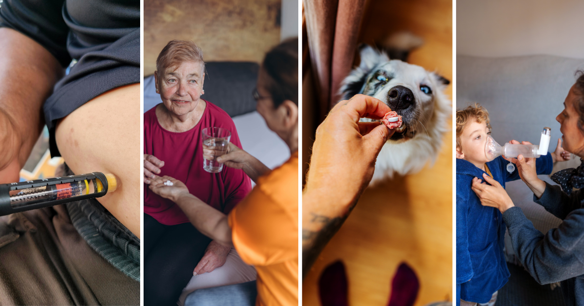 PillCaddy household collage