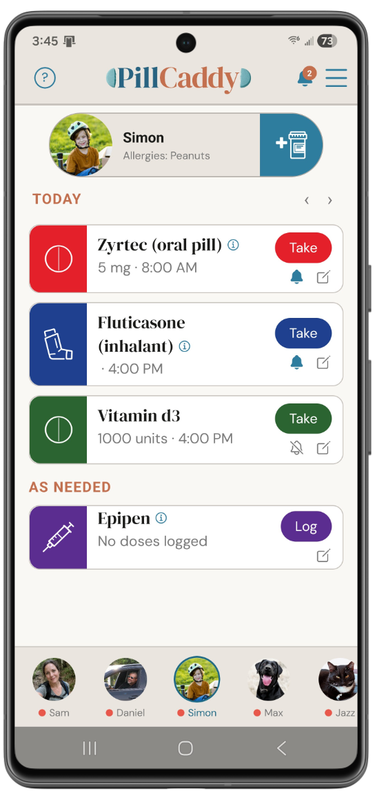 Kid medication example