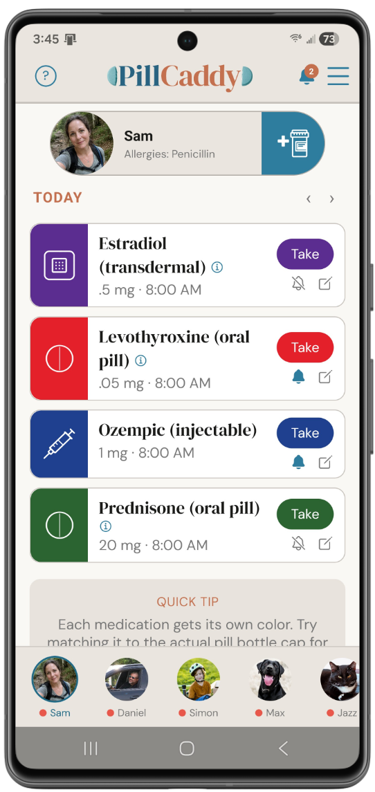 Person medication example